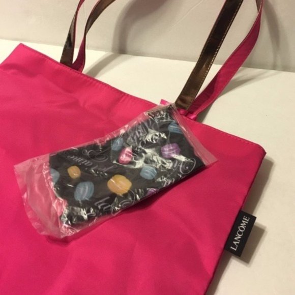 New Lancôme Paris Pink Reversible Tote w/Pouch - Picture 5 of 7